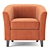Preston Fabric Club Chair: Stylish Comfort for Your Home 3D model small image 3