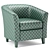 Preston Fabric Club Chair: Stylish Comfort for Your Home 3D model small image 5