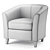 Preston Fabric Club Chair: Stylish Comfort for Your Home 3D model small image 6