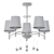 Modern Crystal Chandelier: GVENET 3D model small image 2