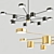 Modern 12-Light Sputnik Chandelier 3D model small image 1