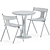 Modern Scandinavian Dining Set: Niels Table D70 & Wooden Chair Quadra 3D model small image 3