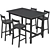 Nordviken Kids Table & Chairs Set 3D model small image 6