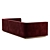 Luxury Manhattan Velvet Sofa 3D model small image 4