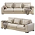 Orion Leather Sofa: Modern, Stylish, and Luxurious 3D model small image 4