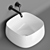 ArtCeram COGNAC Quadro 43: Modern Square Basin with Kludi BOZZ Mixer 3D model small image 1