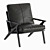 Crate & Barrel Leather Armchair 3D model small image 1