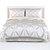 Elegant Pintuck Bedding Set 3D model small image 3