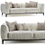 Modern Gray Capitano Sofa 3D model small image 1