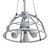Industrial Metal Cage Pendant 3D model small image 2