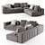 Luxury Comfort: Minotti Freeman Duvet Sofa 3D model small image 1