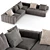 Luxury Comfort: Minotti Freeman Duvet Sofa 3D model small image 2