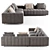 Luxury Comfort: Minotti Freeman Duvet Sofa 3D model small image 3