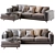 Zander Chaise Sectional: Modern Comfort for Your Space 3D model small image 2