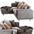 Zander Chaise Sectional: Modern Comfort for Your Space 3D model small image 4