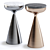 LIGNUM Round Brass Side Table: Sleek and Sophisticated 3D model small image 1