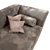 Elegant Gray Velvet Sofa 3D model small image 3