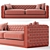 Laskasas Jean Velvet Sofa 3D model small image 5