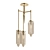 Elegant Chrysler 3-Arm Chandelier 3D model small image 1