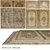 Luxurious Silk Carpet Set (4 Pieces) 3D model small image 1