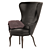 Winged High-Back Armchair: Luxury & Comfort 3D model small image 2