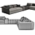 Luxury Freeman Minotti Sofa 3D model small image 2