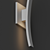 Sleek Curved L Arc Wall Light 3D model small image 4