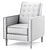 Mervynn Mid-century Recliner: Modern Comfort 3D model small image 6