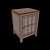 Elegant Glass-Paneled Accent Cabinet 3D model small image 6