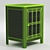 Elegant Glass-Paneled Accent Cabinet 3D model small image 11