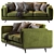 Zander Velvet Sofa: Modern & Stylish Seating 3D model small image 2