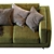 Zander Velvet Sofa: Modern & Stylish Seating 3D model small image 6