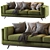 Zander Velvet Sofa: Modern & Stylish Seating 3D model small image 8