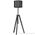 Lauters Floor Lamp - Elegant Brown Oak and White Design 3D model small image 3