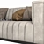 Elegant Velvet Tufted Sofa 3D model small image 5