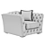 Cozy Comfort: Simpatico Armchair 3D model small image 4