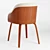 Stylish Mid-Century Bacci Chair 3D model small image 4