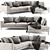 West Elm Harper Terminal Chaise: Sleek and Sophisticated Seating Solution 3D model small image 1