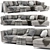 Verzelloni Link Chaise: Modern Chaise Longue Sofa 3D model small image 1