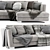 Verzelloni Link Chaise: Modern Chaise Longue Sofa 3D model small image 3