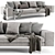 Elegant Verzelloni Irving Sofa 3D model small image 1