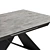 Elegant Grey Ambassador Dining Table 3D model small image 3