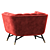 Elegant Velvet Armchair: Adept Performance 3D model small image 4