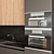 Modern Wood Black Kitchen - 47 3D model small image 4