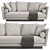 Modern B&B Italia Noonu Sofa 3D model small image 5