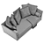 Modern B&B Italia Noonu Sofa 3D model small image 3