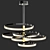 Black and Gold LED Pendant - Hoopla 3D model small image 5