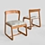 Vintage Italian Midcentury Chairs by Willy Rizzo 3D model small image 1