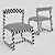 Vintage Italian Midcentury Chairs by Willy Rizzo 3D model small image 11
