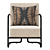 Stylish ITALINI Armchair STEFANIA 3D model small image 2